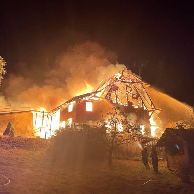 Wegen Brand: Bauernhaus in Utzigen komplett zerstört