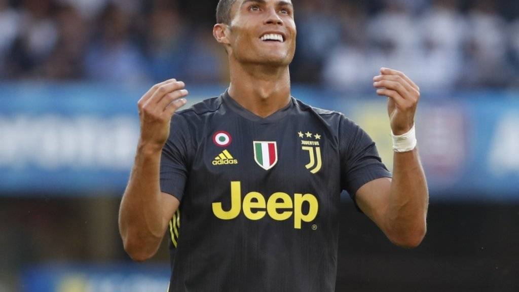 War nicht immer mit sich zufrieden bei seinem Ligadebüt für Juventus Turin: Cristiano Ronaldo