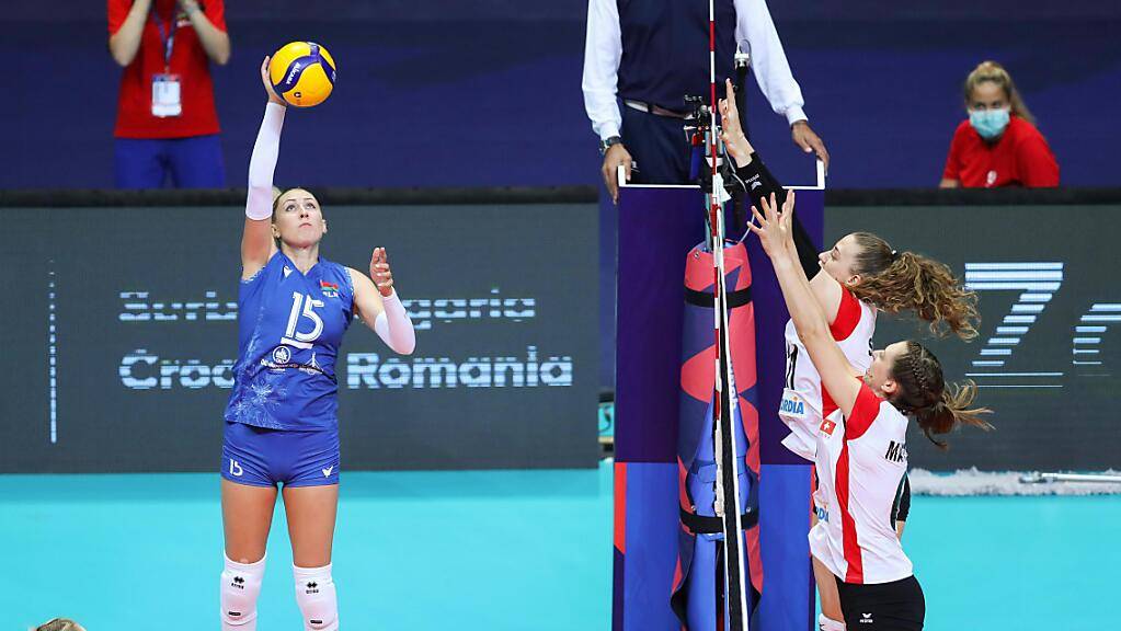 Die Schweizer Volleyballerinnen stehen gegen Belarus zu oft auf verlorenem Posten.