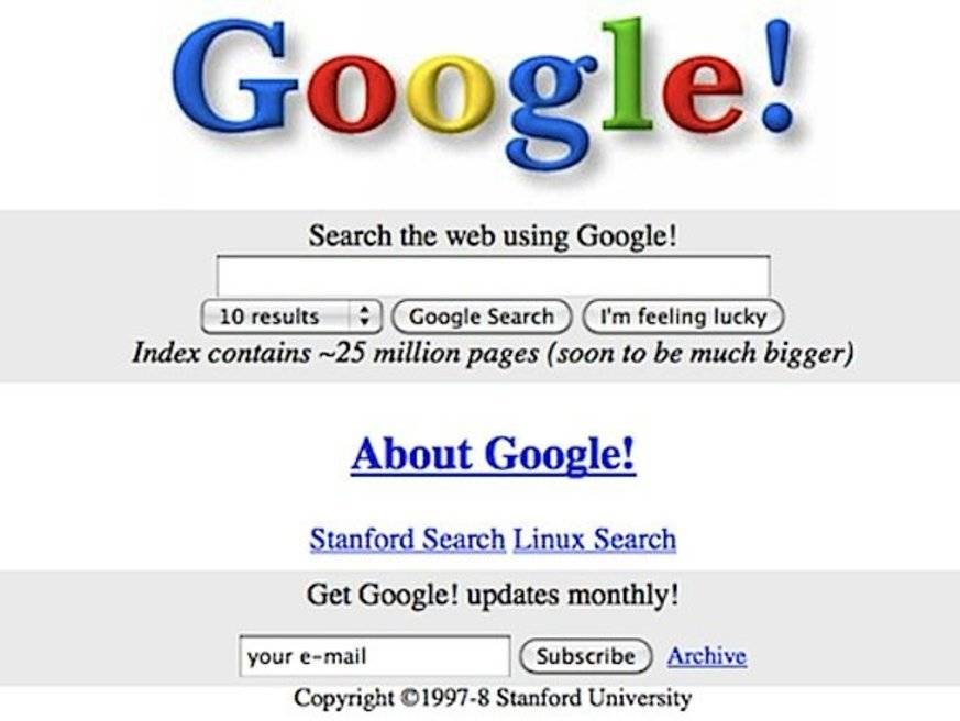 Vernetzt: 20 Jahre Google so sah Google früher aus Radio Pilatus