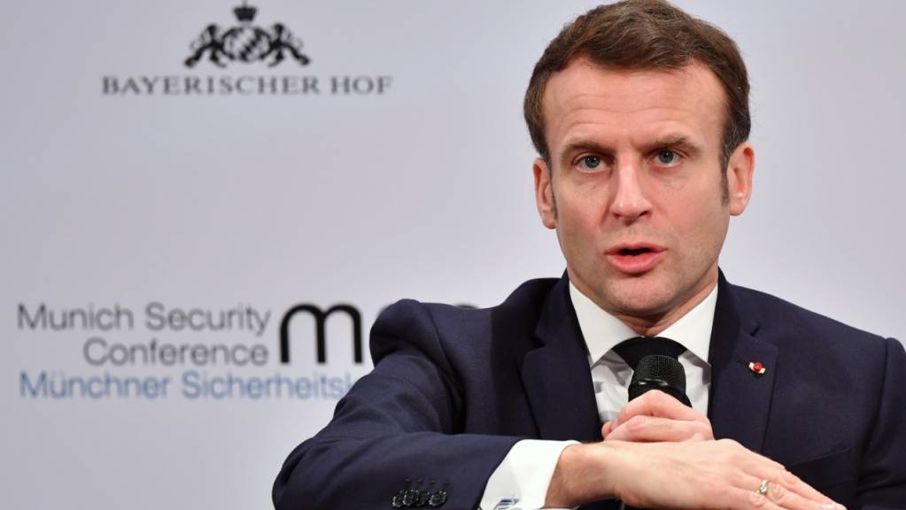 Frankreichs Präsident Emmanuel Macron spricht am Samstag an der Münchner Sicherheitskonferenz. Unter anderem beklagte er eine «Schwächung des Westens».