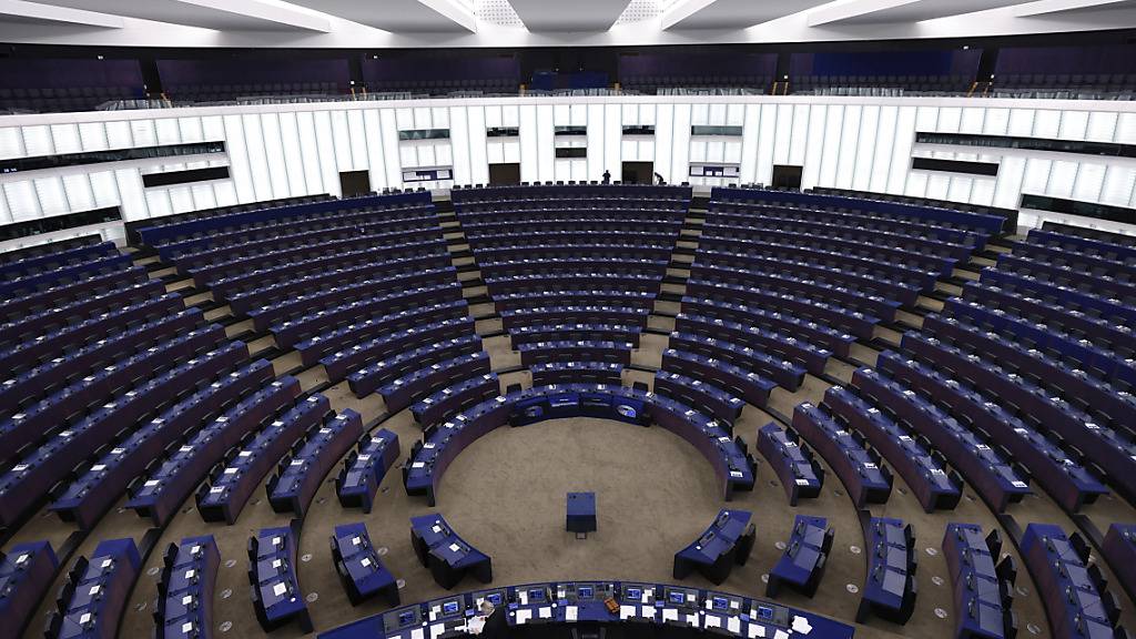ARCHIV - Blick auf das leere Europäische Parlament: Das EU-Parlament verklagt die Kommission. Foto: Jean-Francois Badias/AP/dpa