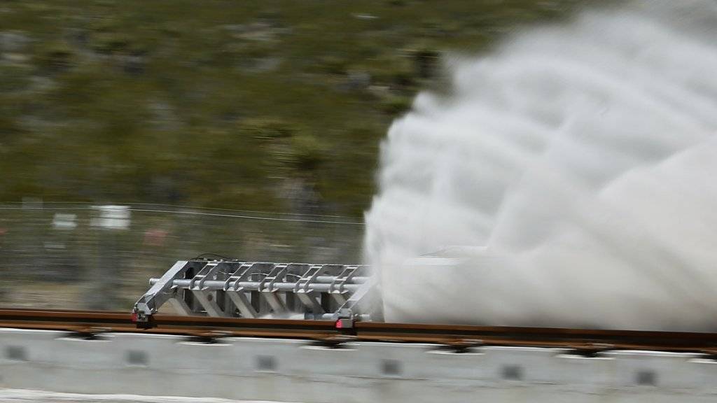 Erster Praxistest der Hyperloop-Komponenten im Mai in der Nähe von Las Vegas.