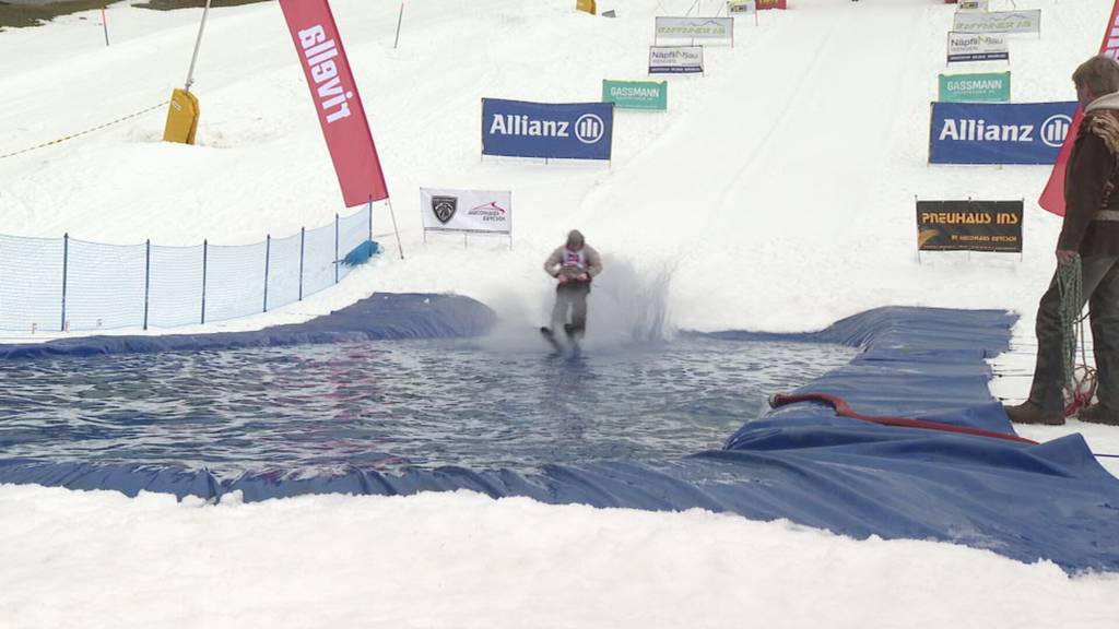 Poolrace in Wengen ist nichts für schwache Nerven
