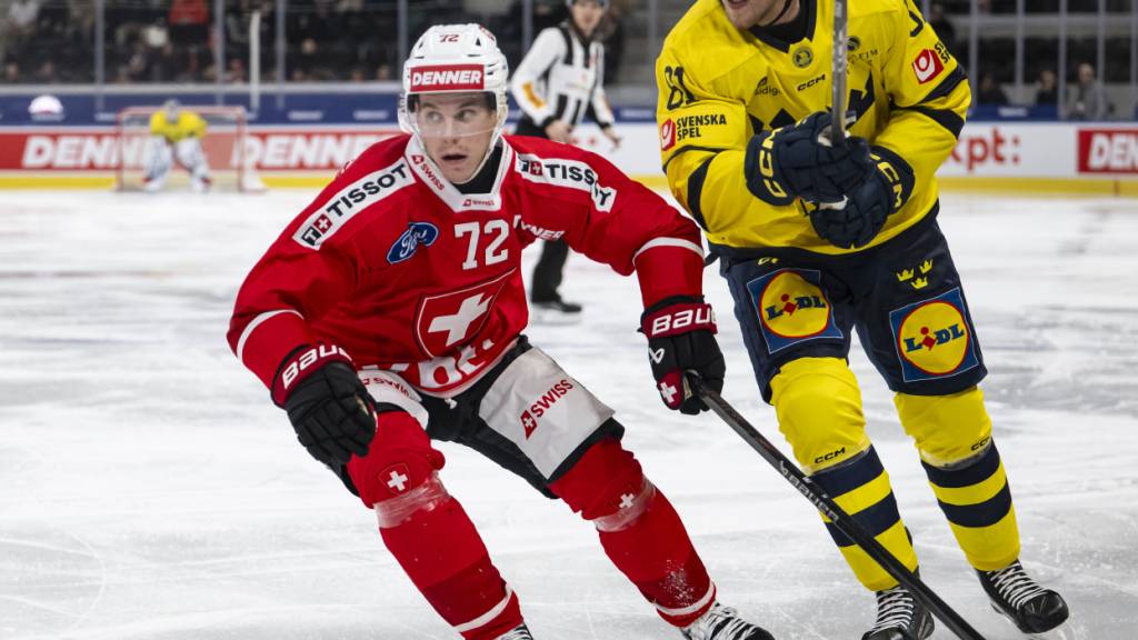 Dominik Egli am Heimturnier in Zürich im Spiel gegen Schweden
