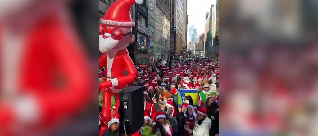 «Santacon» in New York – Weihnachtsmänner auf Pub-Crawl