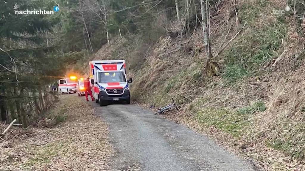 Mountainbiker auf Zugerberg mit Seilwinde gerettet