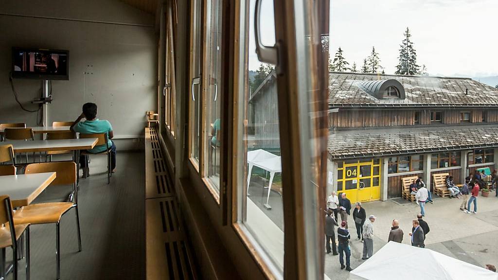 Das temporäre Bundesasylzentrum auf dem Glaubenberg besteht seit 2015. (Archivaufnahme)