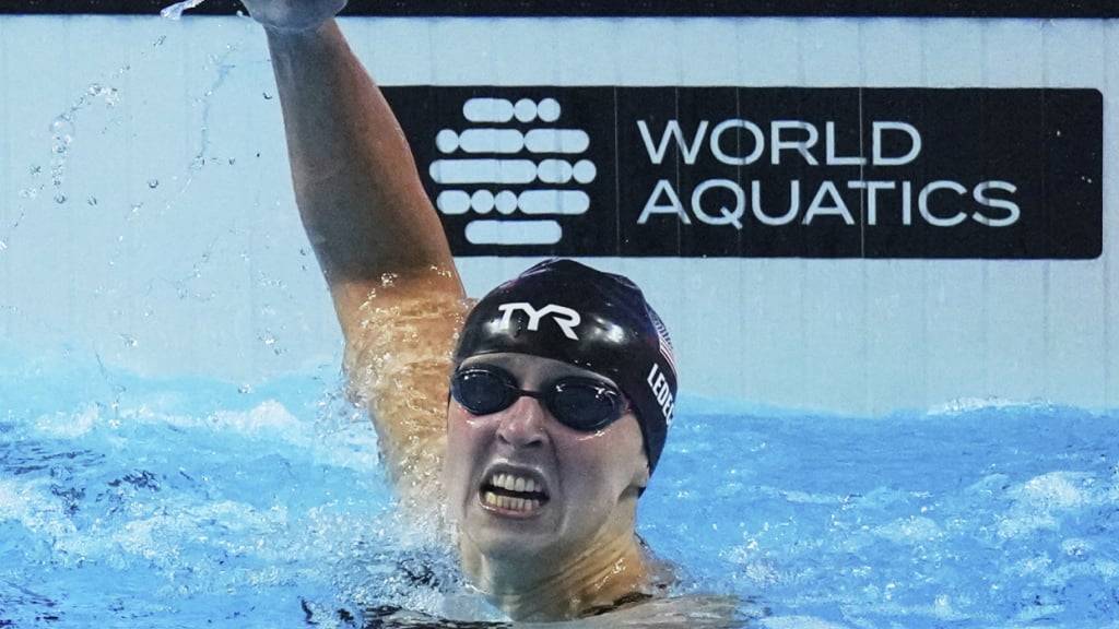 Die Freude bei Katie Ledecky ist gross nach ihrem siebenten WM-Titel über 800 m Crawl