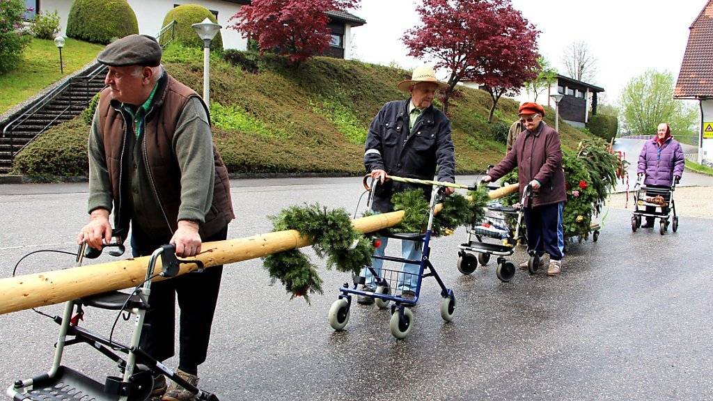 Den Bewohnern eines Seniorenwohnheims in Österreich reichts: Sie schnappen ihre Rollatoren und holen ihren gestohlenen Maibaum zurück.