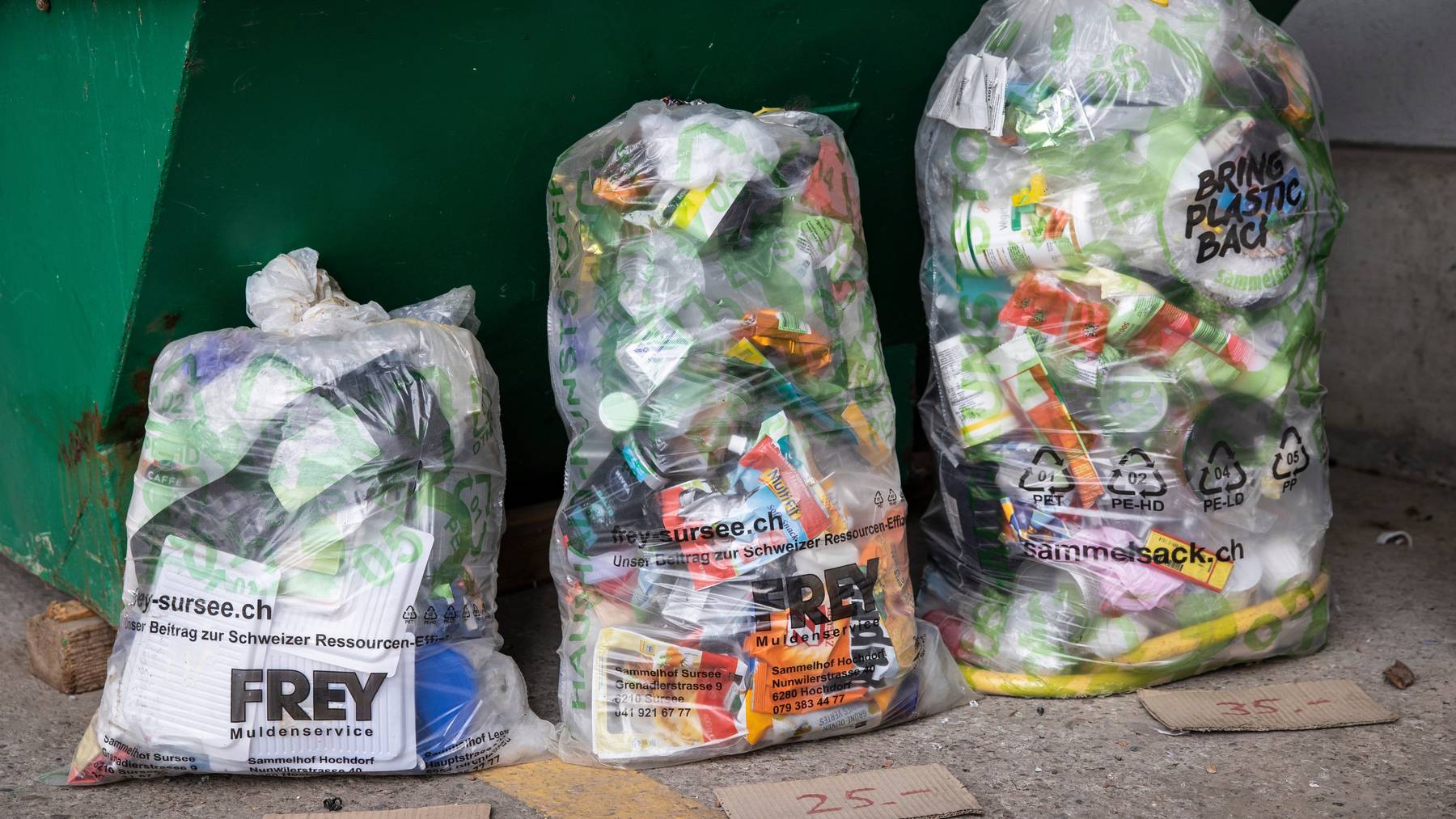 In den Kantonen Thurgau und Aargau ist letztes Jahr am meisten Kunststoffabfälle gesammelt worden.