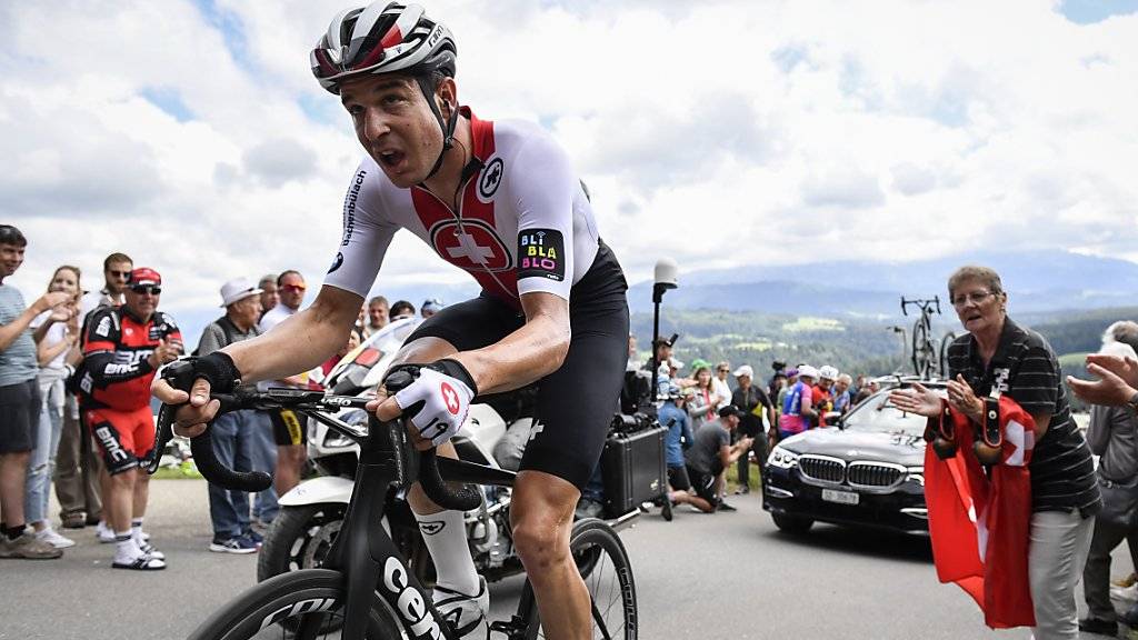 Claudio Imhof während seiner langen Soloflucht in der 2. Etappe der Tour de Suisse