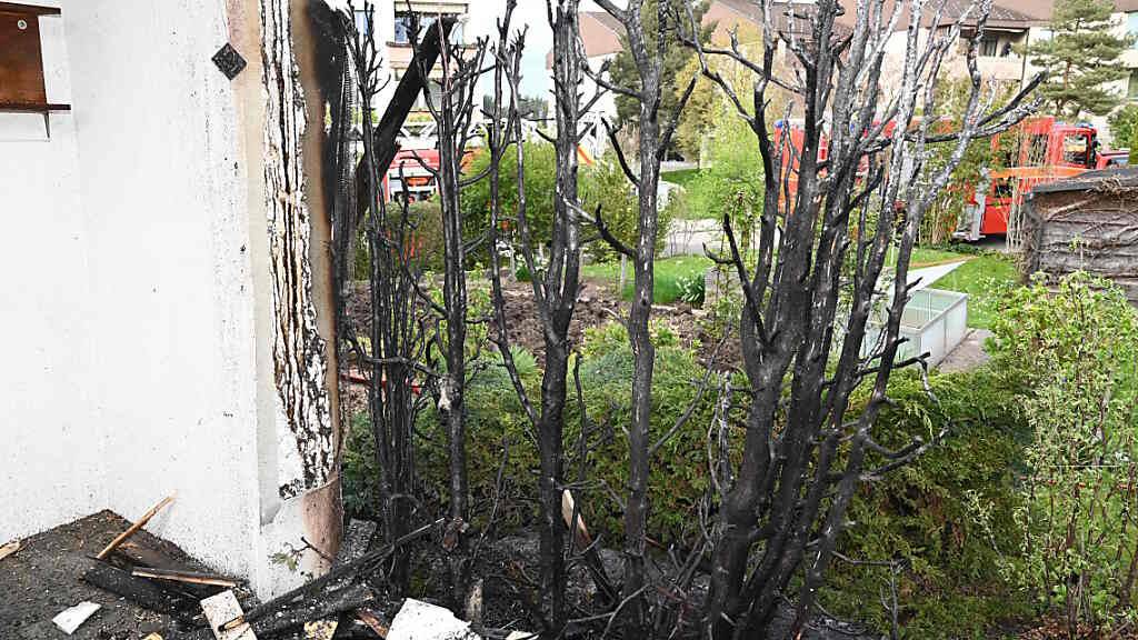 Von der Hecke vor dem Haus blieb kaum etwas übrig.