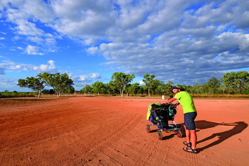 Mit Einkaufswagen durch Australien