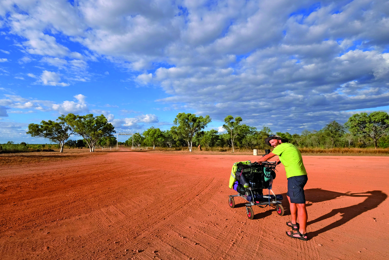 Mit Einkaufswagen durch Australien