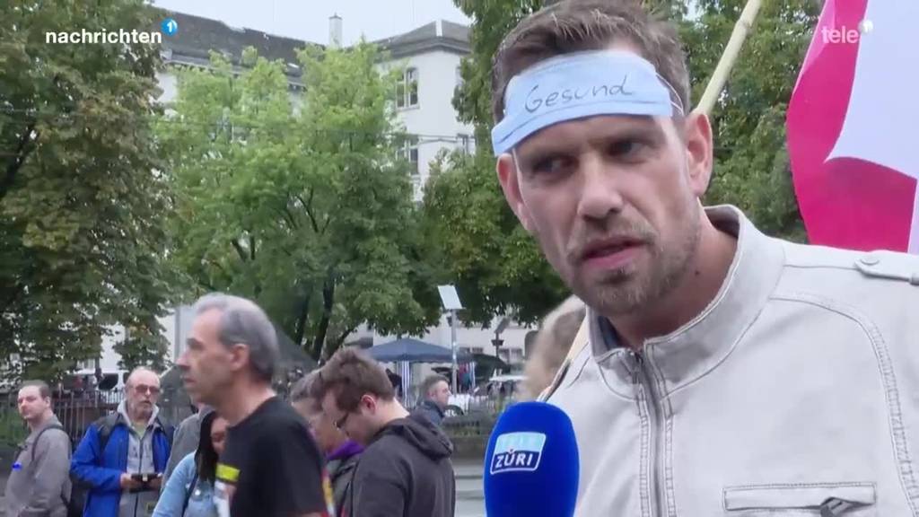Corona-Skeptiker demonstrieren in Zürich