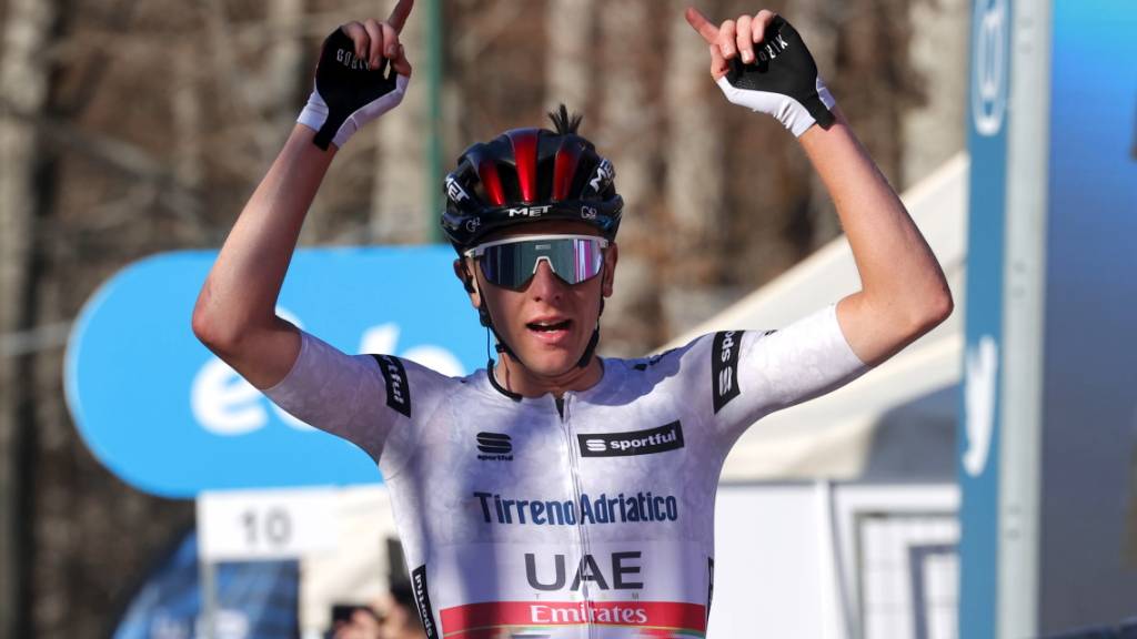 Tadej Pogacar, Teamkollege von Marc Hirschi beim Team UAE Emirates, gewinnt in Lüttich sein erstes Radsport-Monument