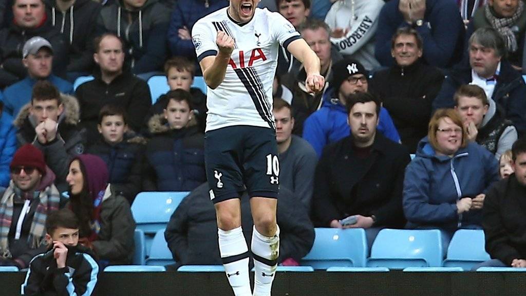 Harry Kane (22) schiesst Tottenham mit seinen zwei Toren gegen Aston Villa zum Sieg