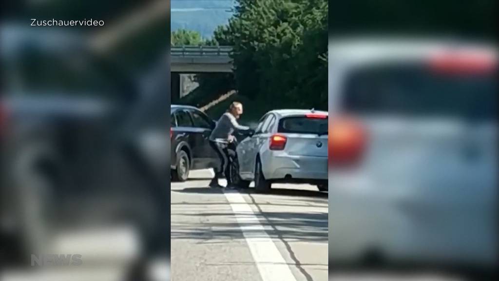 Unglaubliche Szene auf der A1: Berner rastet mitten auf der Autobahn aus