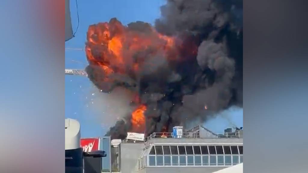 Brand in Langenthal führt zu Explosion und grosser Rauchsäule