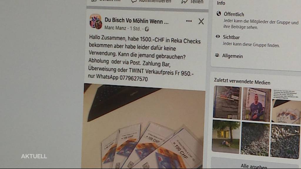 Geld weg: Ein Fricktaler fällt im Internet auf einen Reka-Check-Betrüger hinein