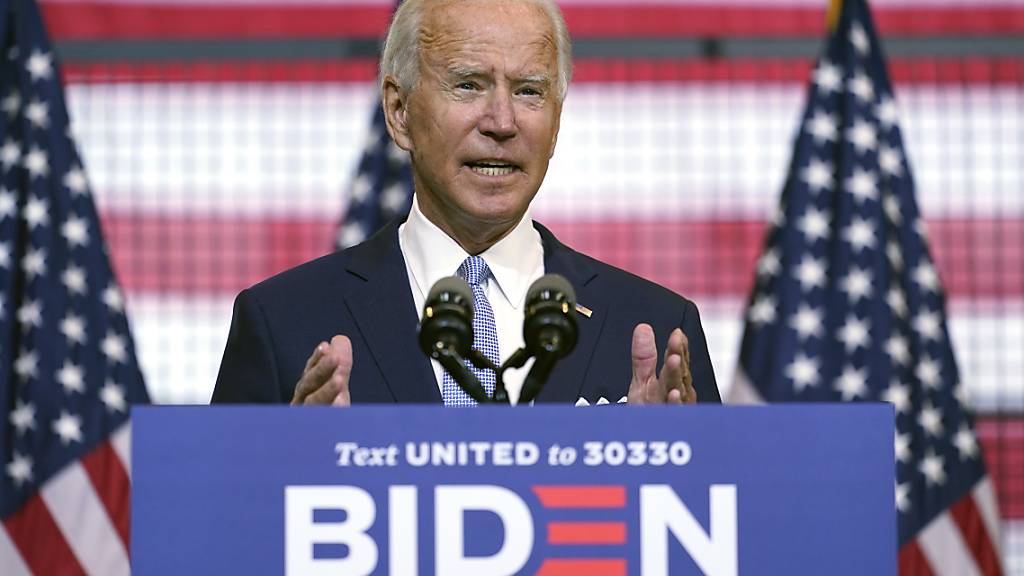 Joe Biden, demokratischer Präsidentschaftskandidat, spricht bei einer Wahlkampfveranstaltung in Pittsburgh. Foto: Carolyn Kaster/AP/dpa