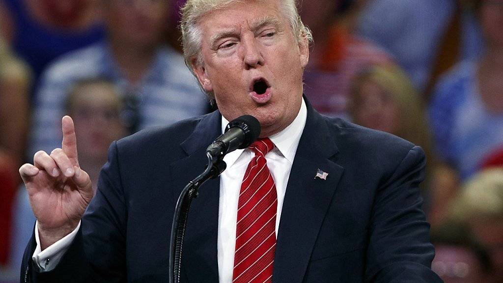 US-Präsidentschaftskandidat Trump provoziert bei seinem Auftritt in Wilmington mit einer zweideutigen Aussage.