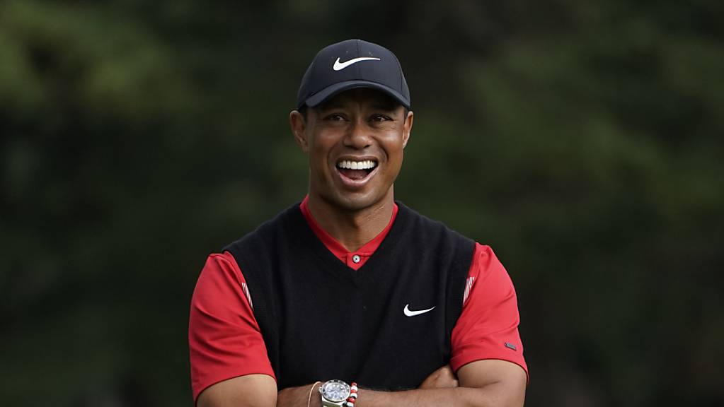 Tiger Woods ist nach längst überstandenen Rückenprobleme wieder oft guter Laune
