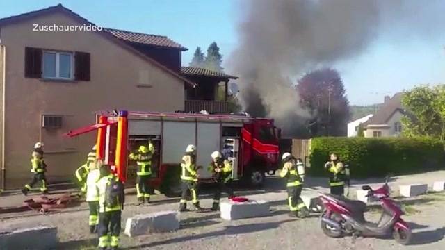 Gartenhaus-Brand in Seon