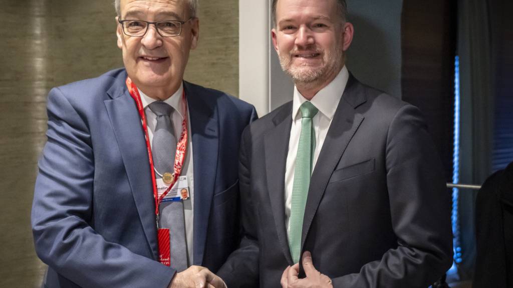 Nach dem Treffen am WEF sind Bundespräsident Guy Parmelin und der US-Handelsbeauftragte Greer am Rand des OECD-Ministertreffens am Mittwoch in Paris erneut zusammengekommen. (Archivbild)