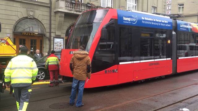 Unterbruch des Bernmobils beim Hirschengraben