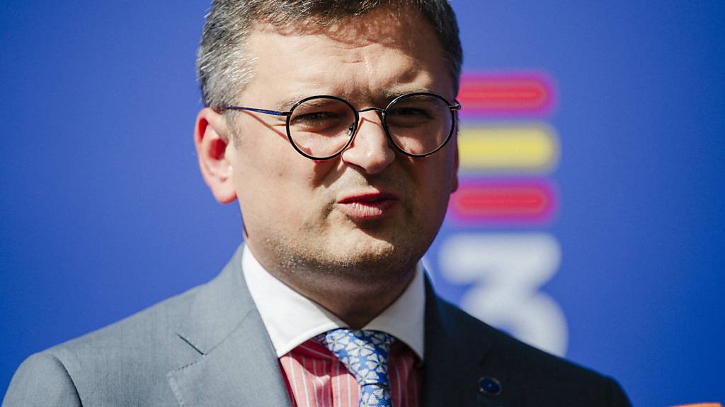 Dmytro Kuleba, Außenminister der Ukraine, während des Treffens der EU-Außenminister in Toledo ab. Foto: Mateo Lanzuela/EUROPA PRESS/dpa