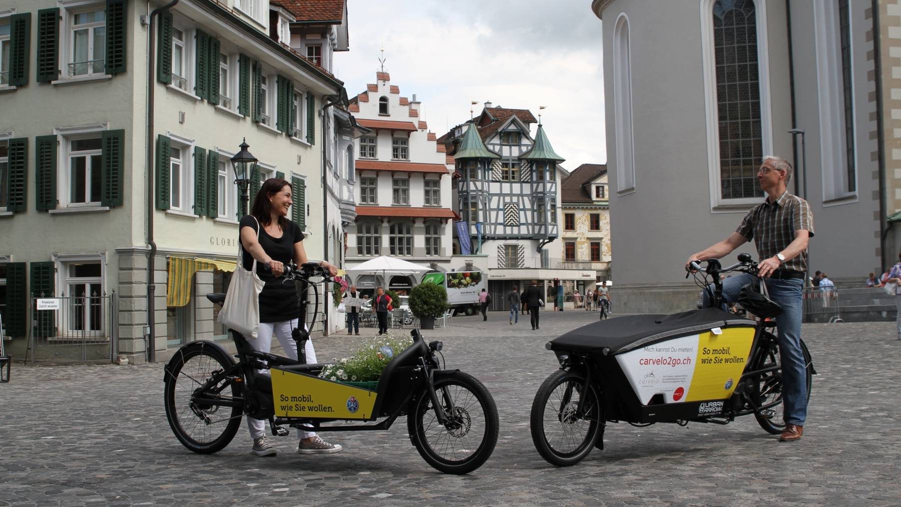 Ab sofort kann man in St.Gallen geräumige E-Bikes mieten.