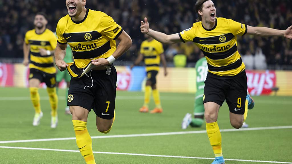 Die Young Boys bejubeln den Einzug in die Gruppenphase der Champions League