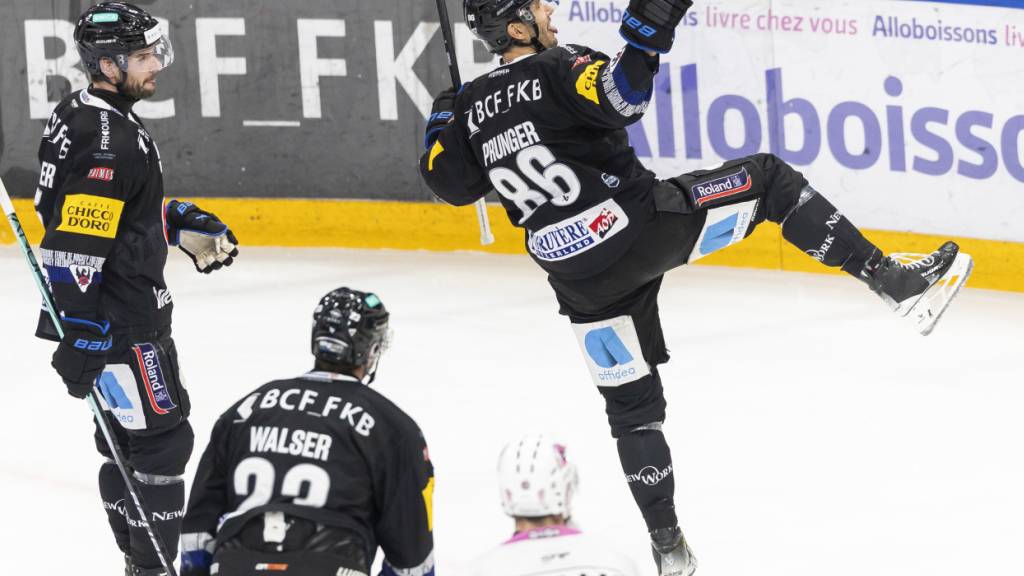 Jubel des Oldies: Captain Julien Sprunger erzielte für Fribourg das 3:0