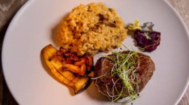 Filet mignon mit Steinpilz-Risotto 