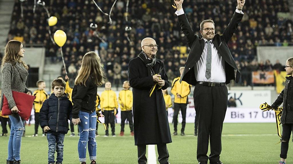 Schaffhausens Präsident Aniello Fontanas doppelte Freude: Stadion eröffnet, Winterthur geschlagen