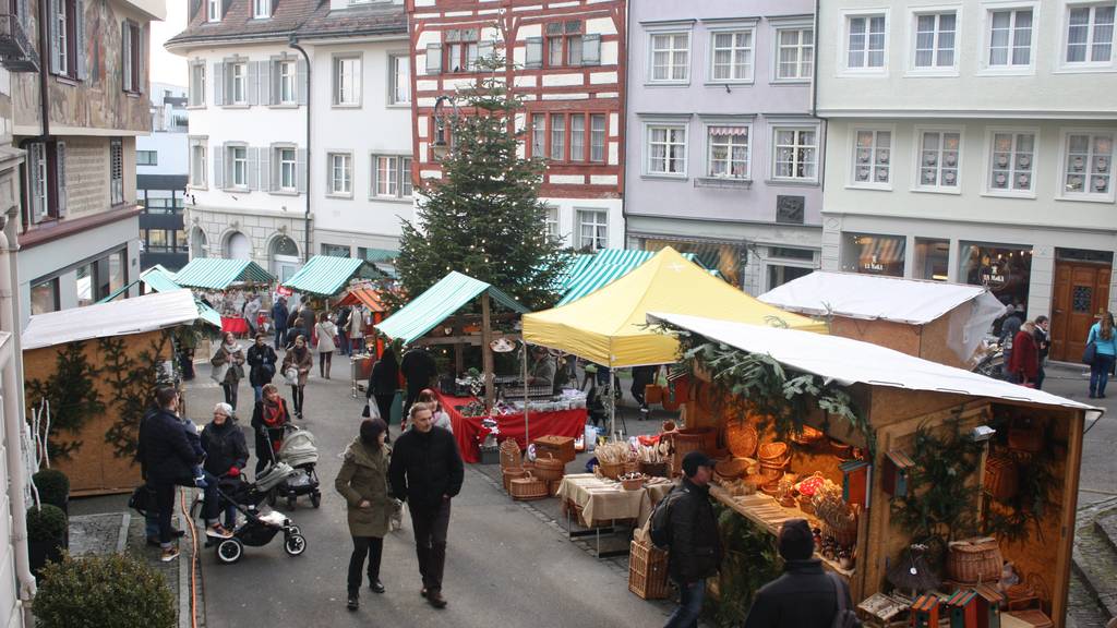 In der Wiler Altstadt ist am Wochenende Weihnachtsmarkt. (Archivbild: Tagblatt)