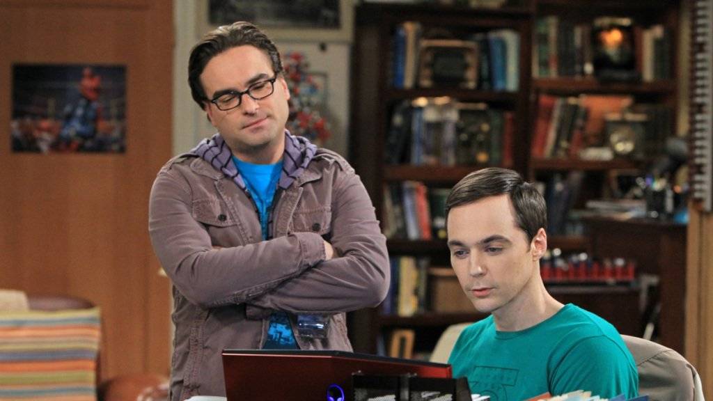 Im September läuft die letzte Staffel an: Johnny Galecki (Links) und Jim Parsons in einer Szene der US-Hitserie «The Big Bang Theory».