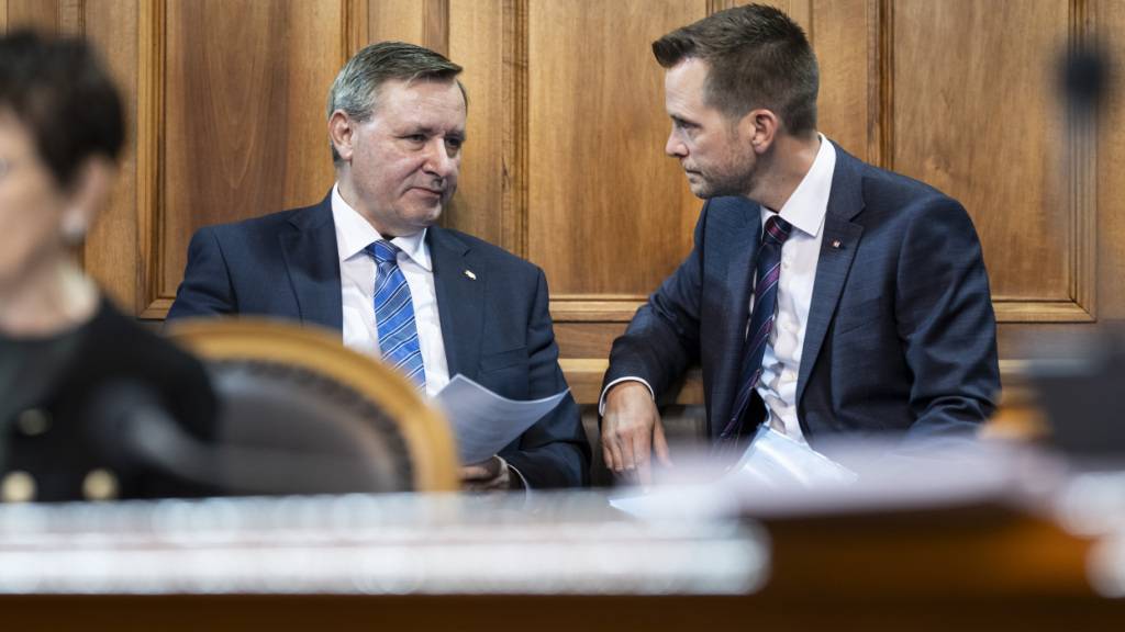Der Thurgauer SVP-Nationalrat Pascal Schmid (rechts) will im Herbst 2027 für den Ständerat kandidieren. (Archivbild)