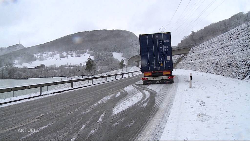 Ein paar Stunden Winter: Erster Schnee im Aargau