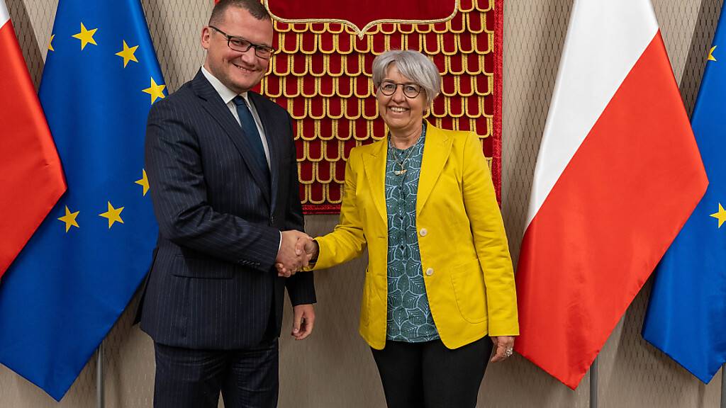 In Polen hat Justizministerin Elisabeth Baume-Schneider den Vize-Innenminister Pawel Szefernaker getroffen.