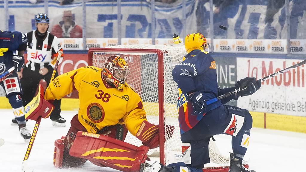 Langnaus Goalie Stéphane Charlin brachte mit über 97 Prozent Fangquote nicht nur Ambris Dominik Kubalik zum Verzweifeln