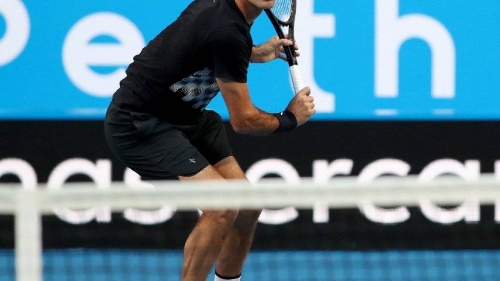 Roger Federer läuft es im ersten Spiel der neuen Saison wunschgemäss