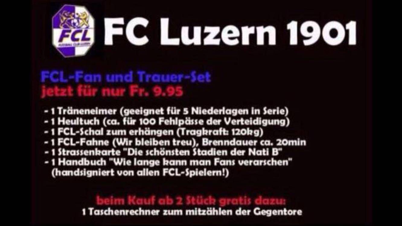 FC Luzern: Humor ist, wenn man trotzdem lacht!