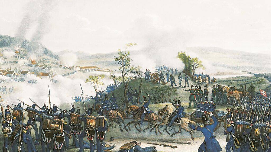 Eine Station des «Sonderbundsweg» ist das Gefecht bei Gisikon, wo am 23. November 1847 liberale Eidgenossen ihre konservativen Gegner besiegten.