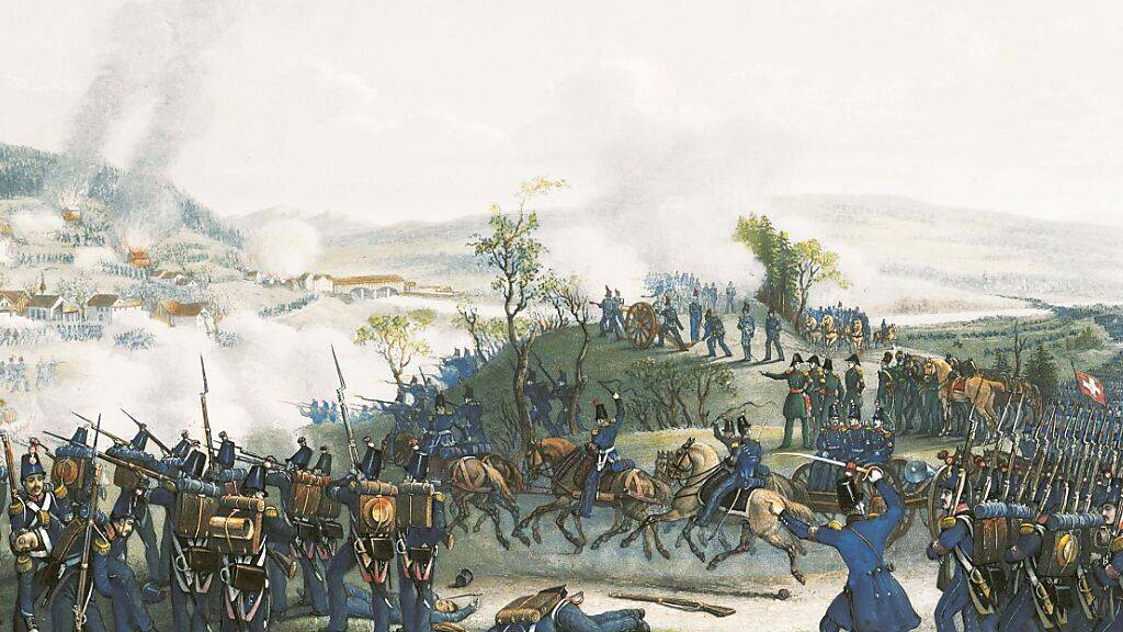Eine Station des «Sonderbundsweg» ist das Gefecht bei Gisikon, wo am 23. November 1847 liberale Eidgenossen ihre konservativen Gegner besiegten.