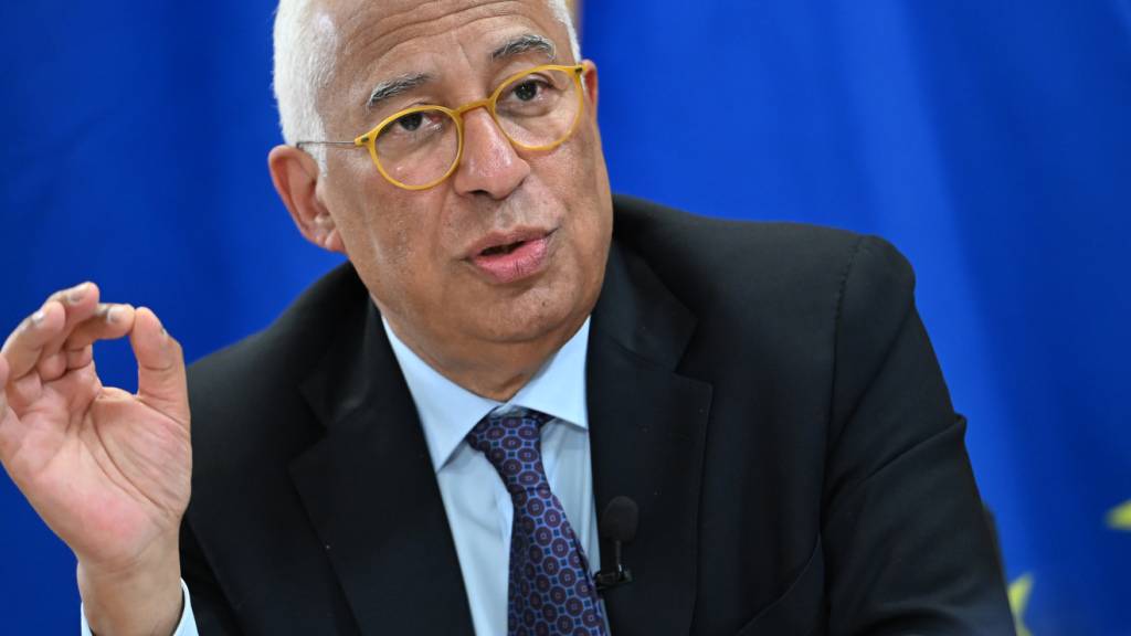 PRODUKTION - António Costa, Präsident des Europäischen Rates, nimmt an einem Gespräch mit Journalistinnen und Journalisten des European Newsroom (enr) teil. Foto: Markus Lenhardt/dpa-ENR Pool/dpa