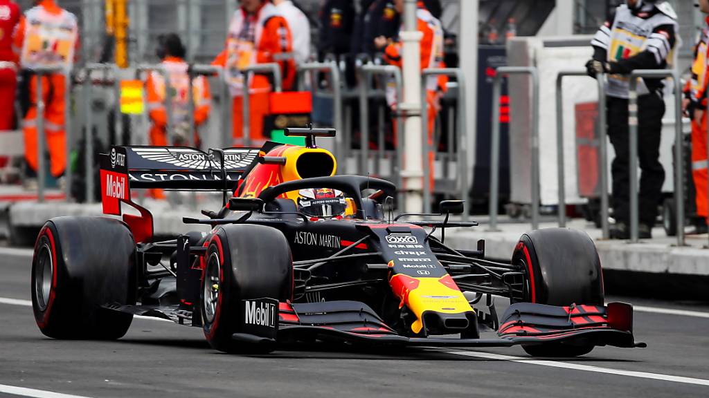 Sicherte sich für den GP von Mexiko am Sonntag die Pole-Position: Max Verstappen im Red Bull.