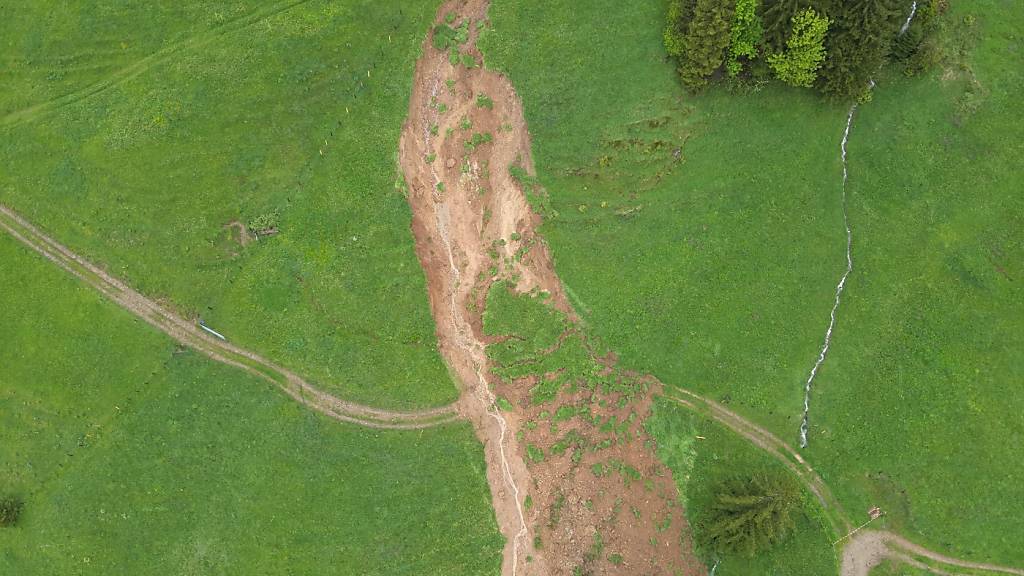 Der Boden im Gebiet Hinterbergen ob Vitznau ist nach wie vor instabil. (Archivbild)